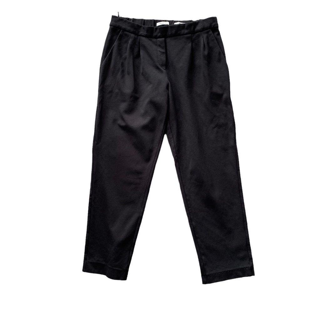 ARITZIA Babaton Cohen Cropped Mid-Rise Pleated Trouser Pants, Black, Size 4 - Picture 7 of 16